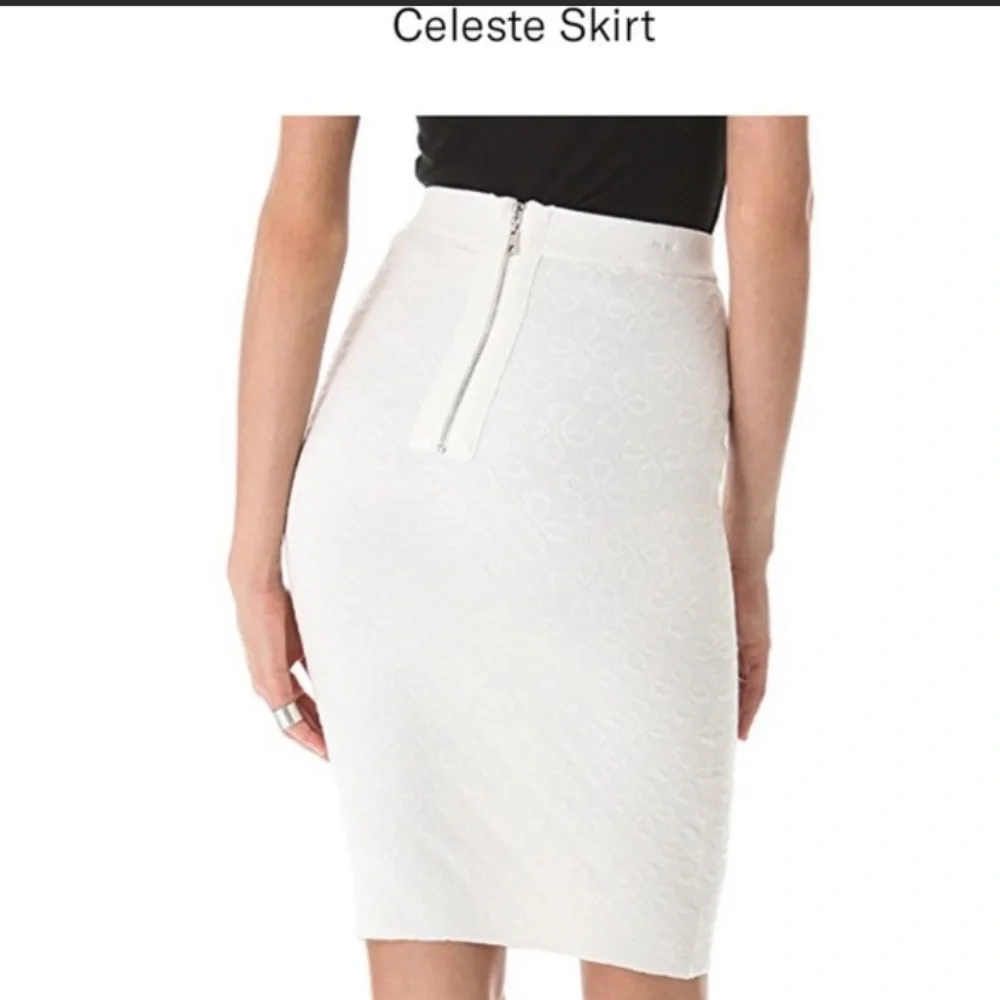 🍦Torn By Ronni Kobo Cream Celeste Textured Knit Sweater Skirt Sz XS